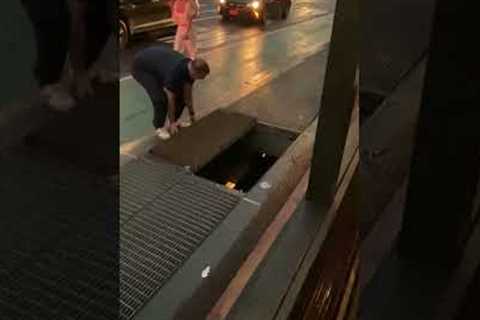 New Yorker retrieves dropped AirPod from sewer only to drop it back in again