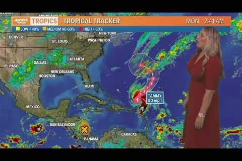 Monday morning tropical update: Hurricane Tammy moves into Atlantic