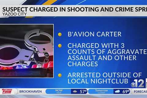 Yazoo City suspect charged in recent crime spree