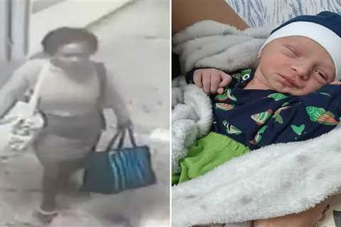 Moment teen girl STEALS newborn baby from Brazil hospital by stuffing it in duffel bag while..