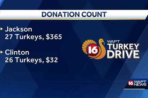 Donations coming in for Turkey Drive 16