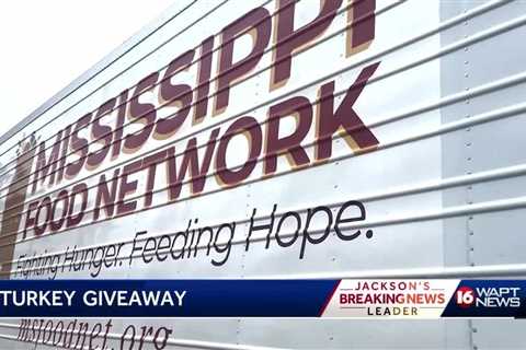 Donated turkeys distributed by Mississippi Food Network