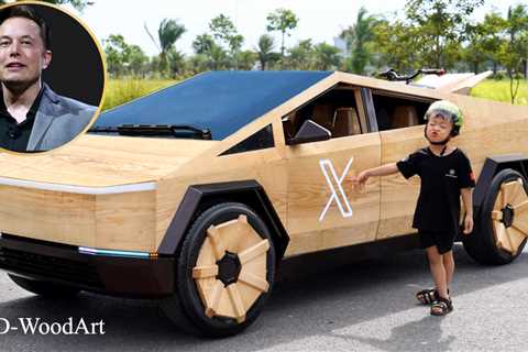 This man spent $15,000 making a Tesla Cybertruck out of wood – and he's sending it to Elon..