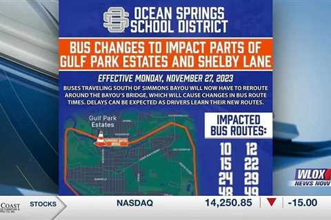 Ocean Springs School District re-routing buses