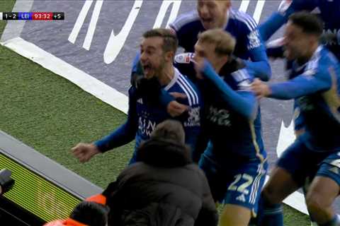 Video: Former Spurs midfielder Harry Winks scores a 94th minute winner to win it for Leicester