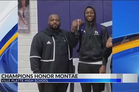 Ville Platte high school basketball team dedicates championship to fallen teammate