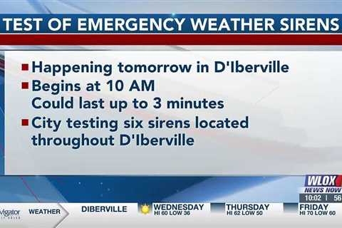 City of D'iberville to undergo test on emergency weather sirens