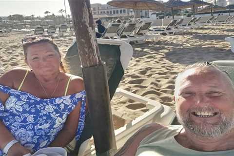 A machete maniac slashed me and my wife at random on holiday beach – I chased him into the sea..