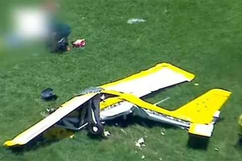 Two dead in horror plane smash as light aircraft crashes at golf club in Queensland