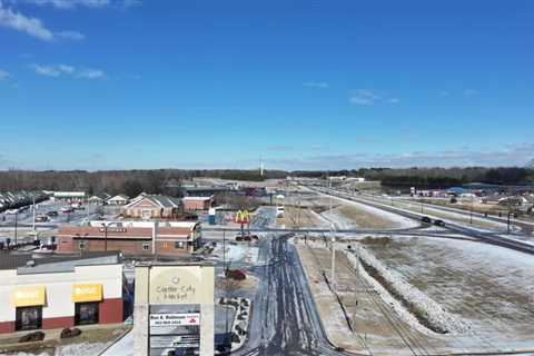 Drone video shows snow and ice in Saltillo