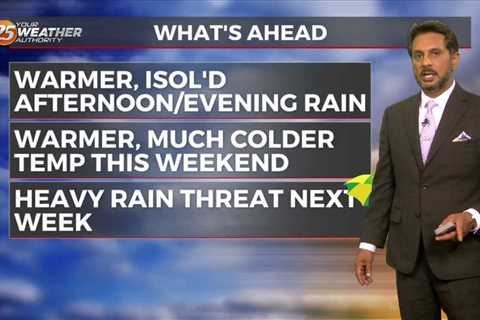 1/18 – The Chief's “Warmer With Spotty Rain” Thursday Morning Forecast