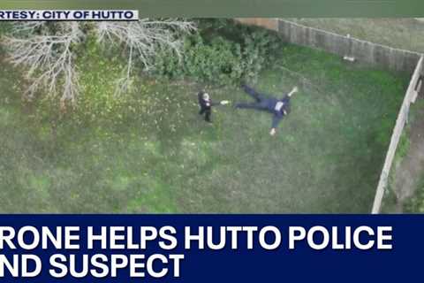 Drone video shows arrest of man in Hutto | FOX 7 Austin