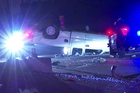 Police chase car after parking lot takeover in NE Harris Co.