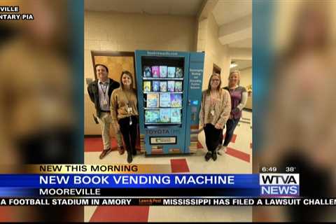 Mooreville school receives new book vending machine