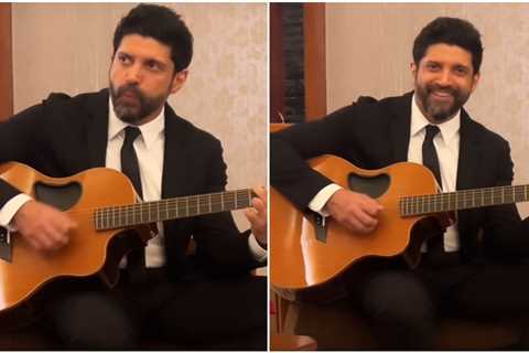 WATCH: Farhan Akhtar plays iconic Sholay’s theme track while strumming his guitar; Zoya-Amrita..