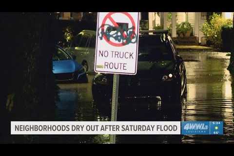 Residents drying out after another intense flooding rain Saturday