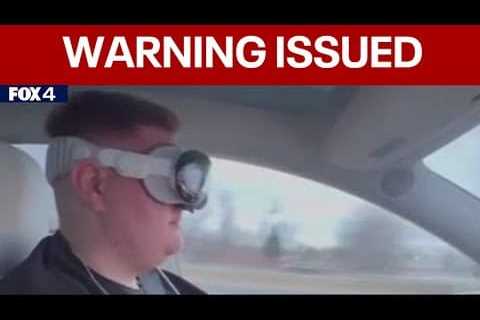 Apple Vision Pro user wears headset while driving using Tesla Autopilot