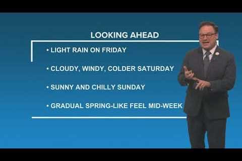 Weather: Light rain Friday, colder weekend