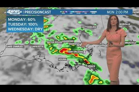 Fog on Monday morning; storms arrive late Monday and Tuesday