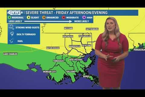 Weather: Heavy rainstorms Friday, some hail expected and cool Saturday