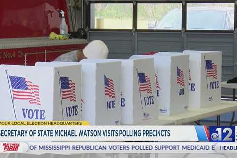 Secretary of State Michael Watson visits polling precincts