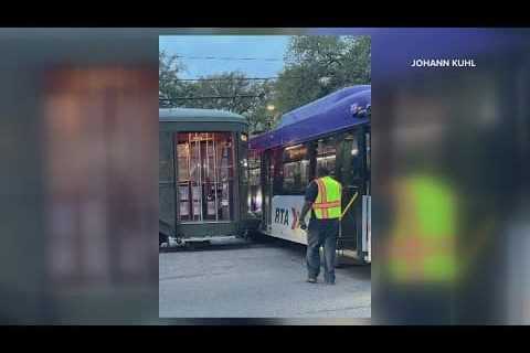 RTA bus and streetcar crash into each other on St. Charles