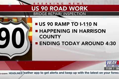 Repair, inspection work on U.S. 90 ramp to I-110