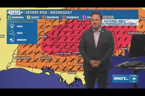 New Orleans Weather: Severe weather risk grows across southeast Louisiana, Mississippi Coast