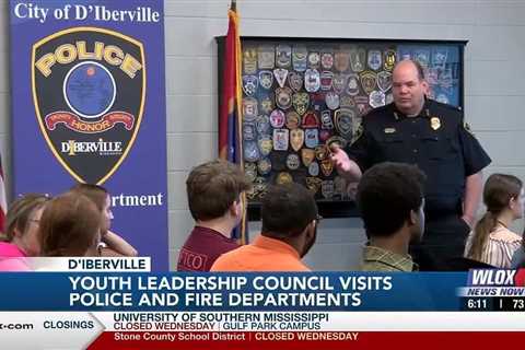 D'Iberville High Youth Leadership Council visits police and fire departments