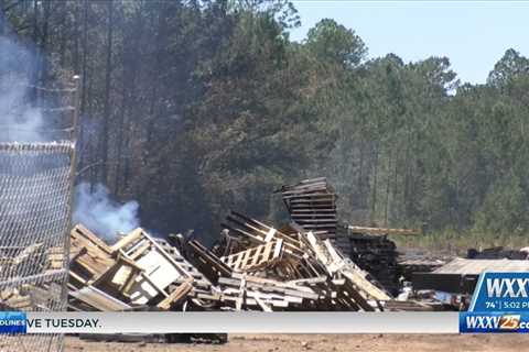 Fire crews survey damage from two major fires in Harrison County