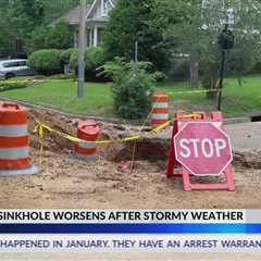 Belhaven residents concerned about sinkhole