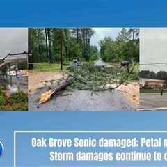 Oak Grove Sonic damaged; Petal man injured; Storm damages continue to come in