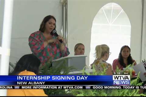 High school students in New Albany were part of a special type of signing day