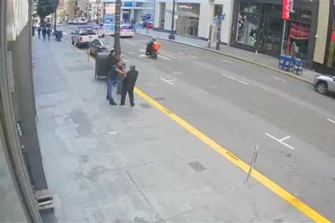 VIDEO: Man gets out of car, attacks two people on San Francisco street