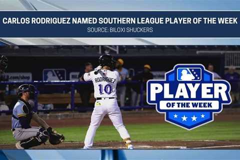 Carlos Rodriguez named Southern League Player of the Week