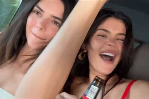 Kylie and Kendall Jenner Sing Billie Eilish, Drink Beers in Car Together