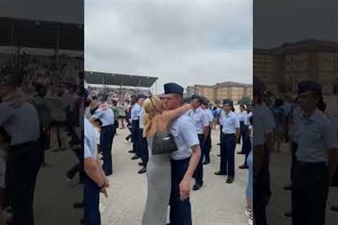 Airman's Emotional Graduation Hug