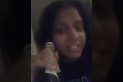 Unlucky Woman Uses Champagne As Mic