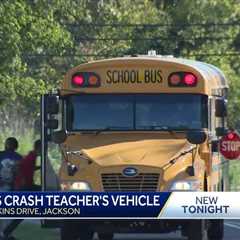 Students crash teacher's vehicle during school