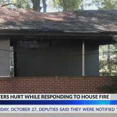 Three firefighters injured while responding to Jackson house fire