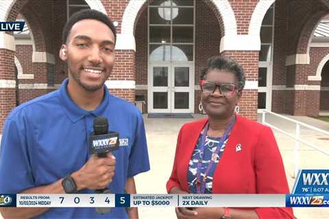 WXXV News 25’s Everett Ganier Jr. at Pass Christian School District Pep Rally Celebration