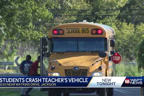 Students crash teacher's vehicle during school