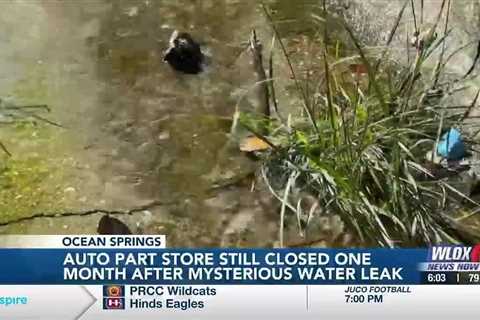 Auto part store still closed one month after mysterious water leak