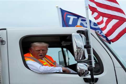 Trump Rides in Rubbish Truck After Biden's 'Garbage' Comment