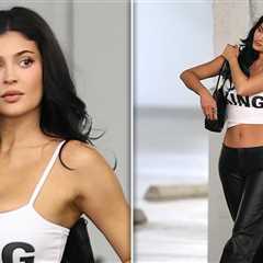 Leather Pants and Crop Top: Kylie Jenner’s Stunning Look