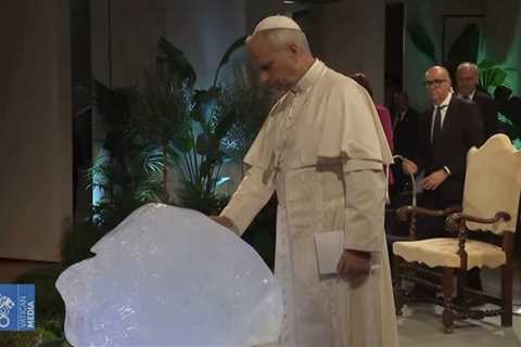 Woke Pope Leo XIV Blesses a Block of Ice as Climate Activists Perform ‘Earth-Worshipping Ritual’..