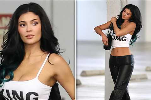 Leather Pants and Crop Top: Kylie Jenner’s Stunning Look