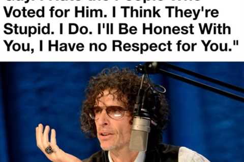Howard Stern Has No Respect for Trump Supporters