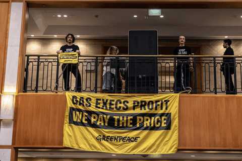 Greenpeace activists disrupt major gas conference in Sydney